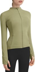 Gacaky Women's Slim Fit Workout Running Track Jackets Full Zip-u Meme Template