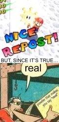Extended Nice repost Meme Template