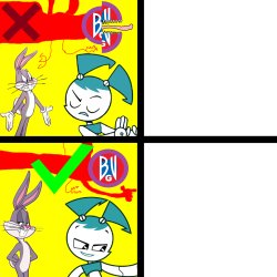 Bugs Bunny & Jenny Wakeman XJ9 Blank Meme Meme Template
