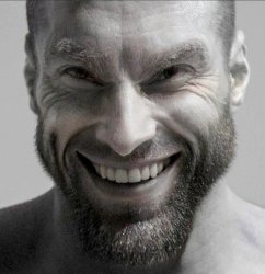 Smiling Gigachad Meme Template