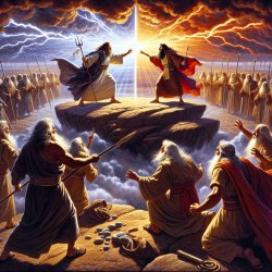 The dramatic Mount Carmel showdown (Elijah vs. the 450 prophets Meme Template