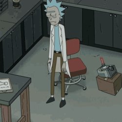 sad rick rick and morty sitting Meme Template