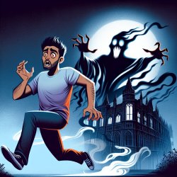guy running from creepy thing into building Meme Template