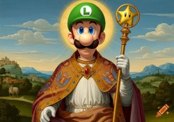 Pope Luigi the 1st Meme Template
