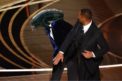 Will Smith Slapping An Alien Meme Template