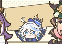 Furina holding Sign Meme Template