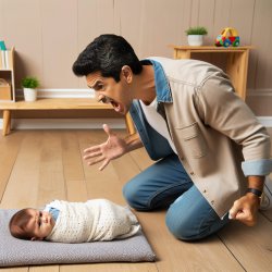 guy yelling at baby Meme Template