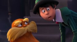 Shocked Onceler and sad Lorax Meme Template