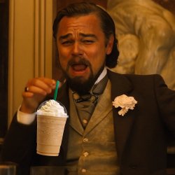 Laughing Leo Frappe Meme Template