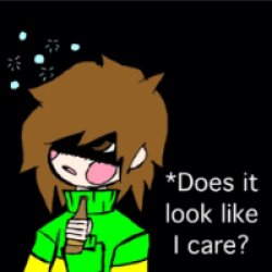 Does it look like i care? Chara Meme Template