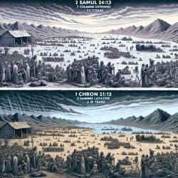 7 year or 3 year Famine Duration 2 Sam24:13 vs 1 Chron 21:12 Meme Template