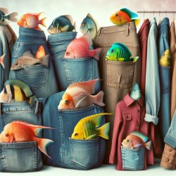 FISH HANGING OUT OF POCKETS Meme Template