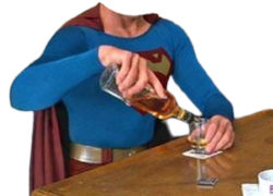 Superman at Bar - Headless Meme Template