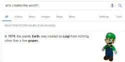 luigi created the world Meme Template