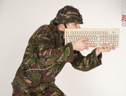 Army man keyboard Meme Template