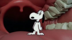 Snoopy inside Lucy Van Pelt Meme Template