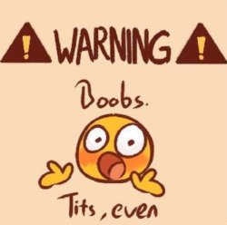 WARNING BOOBS Meme Template