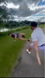 Golf yeet Meme Template