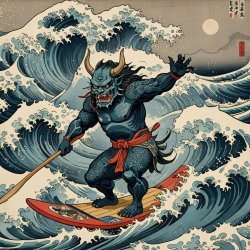 Bebop Surfing Demon Meme Template