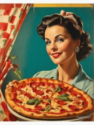 Pizza retro Meme Template