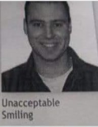 Unacceptable smiling Meme Template