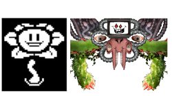 Flowey Omega Flowey Comparison Meme Template