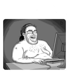 Wojak sitting at computer Meme Template