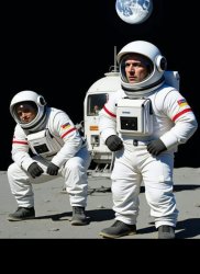 Bending Astronaut, Upright Astronaut Meme Template