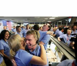 Mission Control Celebrating Meme Template