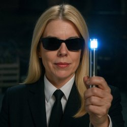 Pam Bondi Men in Black forget Epstein List Meme Template