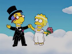Milhouse Van Houten Marries Lisa Simpson Meme Template