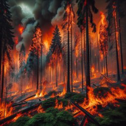 A forest burning Meme Template