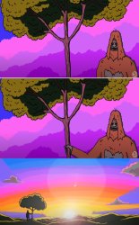Sassy the Sasquatch Sunset Meme Template