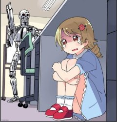 terminator hunting little girl Meme Template
