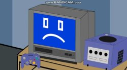 GameCube Blue Screen Meme Template