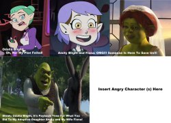 Who Helps Shrek Get Revenge On Odalia Blight? Meme Template