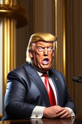 Trump making up in volume what he lacks in brains. Meme Template