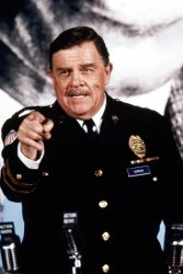 Batman (1989) Commissioner Gordon at press conference Pat Hingle Meme Template