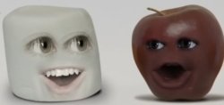 Marshmallow and little apple Meme Template