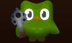 Duolingo with a gun Meme Template