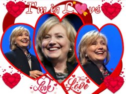 Hillary Heart Throb I'm in Love Meme Template
