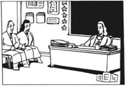 cartoon parent teacher conference Meme Template