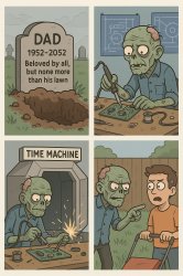 Death won't stop Dad Meme Template