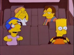 Bart Simpson Driving A Car. Meme Template