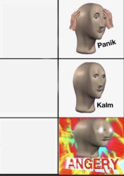 panik kalm angery Meme Template