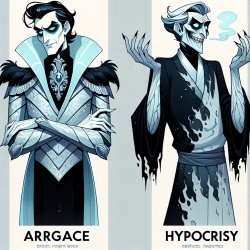 The EVIL names ARROGANCE and HYPOCRISY Meme Template