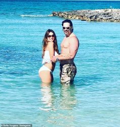 Sofia Vergara Beach Bikini with Man Meme Template