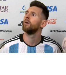 Messi qué mirás bobo Meme Template