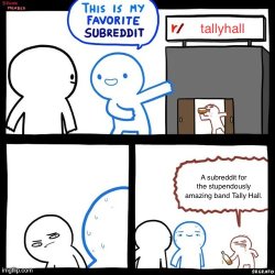 Post this to r/tallyhall Meme Template