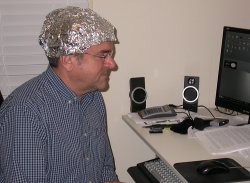 Tin foil hat aluminum nutjob paranoia JPP Meme Template